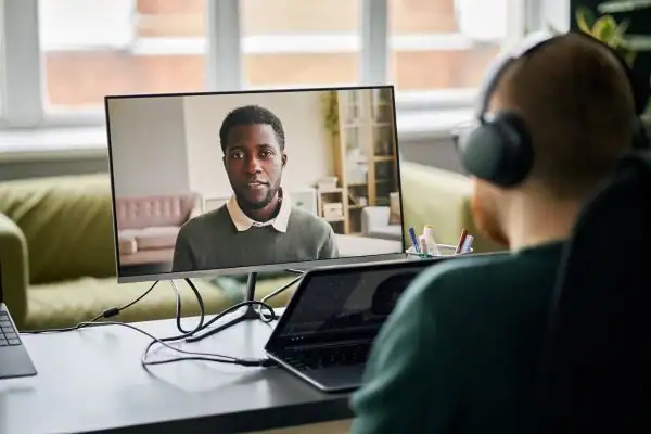 Man attending online mediation Barrow-in-Furness MIAMS session